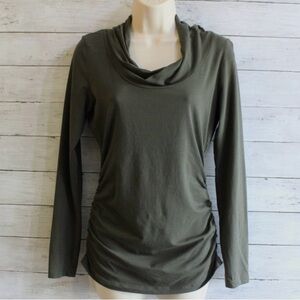 Cabi Olive Green Cowl Neck Long Sleeve Top